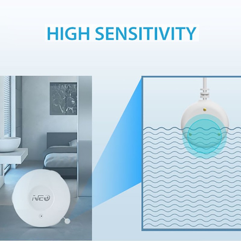 NEO Z-Wave Plus 700s Water Leak Sensor, Smart Water Detector