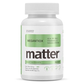 MATTER SMART NUTRIENTS - MegAntiox con Vitamina C, Vitamina E y Selenio - Antioxidante para Bienestar General - 60 Cápsulas Veganas