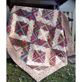 Country Retreat Log Cabin Quilt Pattern, by Cut Loose Press and Natural Comforts Quilting