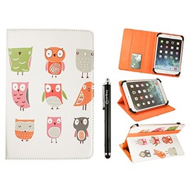 emartbuy Universal 10-11 Zoll Royal Blue Multi Angle Folio Wallet Case Cover mit Kartenfächern, grauem Gummiband und Eingabestift, kompatibel mit den unten aufgeführten