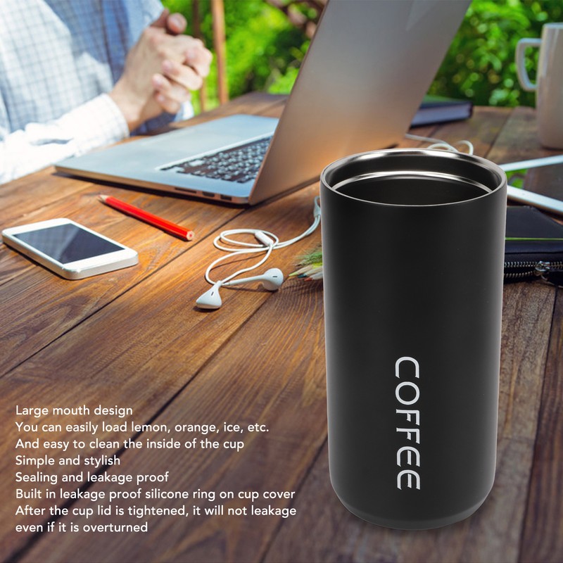 Coffee Cup 400ml Vacuum Stainless Steel Simple Stylish Portable Insulated