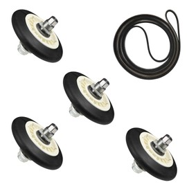 WE12X10020 Dryer Belt PS8756711 with 4Pcs WE03X10016 Dryer Rollers WE12M39, Dryer Repair Kit Fit for ge Dryer GFD49GRPK0DG GFDR485EF1RR GFDR270EH0WW GFDR275EH1MC