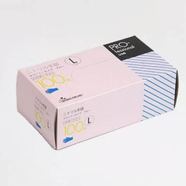 Ozax GO Nitrile Gloves, Economy Type, Blue, L, Powder Free, Pack of 100, Hemmed