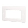 Computer Spares 4 Module Double Gang Face Plate for Euro