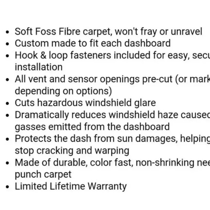 C&R DASH COVERS 2014-2015-2016-2017-2018-2019 Chevy Corvette Dash Cover W/HUD Black