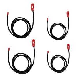 Lekarf Adjustable Bungee Cords, 4PC Pack Include 2x24 inch, 2x48 inch with Organized Tape, GS Certified Self Bite Bungee Ropes for Luggage Security