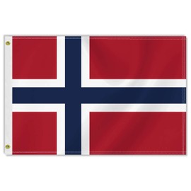 2×3 FT Norway Flag, 60×90 CM Medium 100D Norwegian Outdoor Banner,Tiny Doube Side Printing Decor For Patio Garden With Brass Gromment