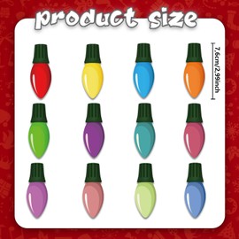 24Pcs Christmas Light Bulb Wooden Ornaments Christmas Wood Light Bulb Decors Christmas Hanging Sign Light Bulb Ornaments Pendants with Ropes for Christmas Tree Home Decor