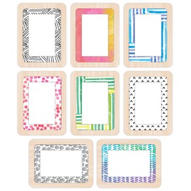 Carson Dellosa Creatively Inspired 36-Piece Boho Frame Cutouts, Colorful Cut Outs for Labels, Bulletin Board Decorations, Name Tags, and Classroom Decor