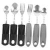 LABRIMP 6pcs Adaptive Utensils for Elderly Portable Non Slip Cutlery