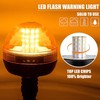 LED Amber Beacon 40LEDs Flashing Warning Light Pole Mount Emergency