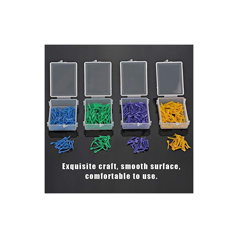 Jadeshay 400pcs Cuñas Dentales Desechables de Plástico con Orificio en