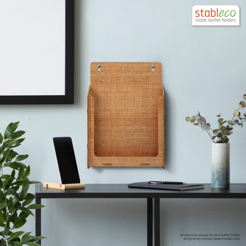 stableco 1x Ecological Wall Brochure Stand DIN A4 Vertical 1
