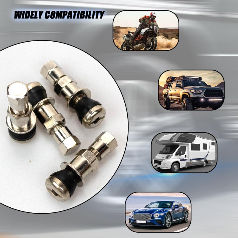 lygchii 4 PCS TR-416 Metal Valve Stems Outer Mount, Fits