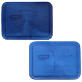 Pyrex 7210-PC 3-Cup Translucent Blue Food Storage Replacement Lid (2-Pack) - Made in USA