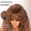 SOFUN Ombre Brown Curly Wig With Bangs for Black Women