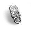 Day of the Dead Sugar Skull Enamel Lapel Pin (White)