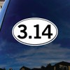 SoCoolDesign Pi Symbol Oval Car Window Vinyl Decal Sticker 4"
