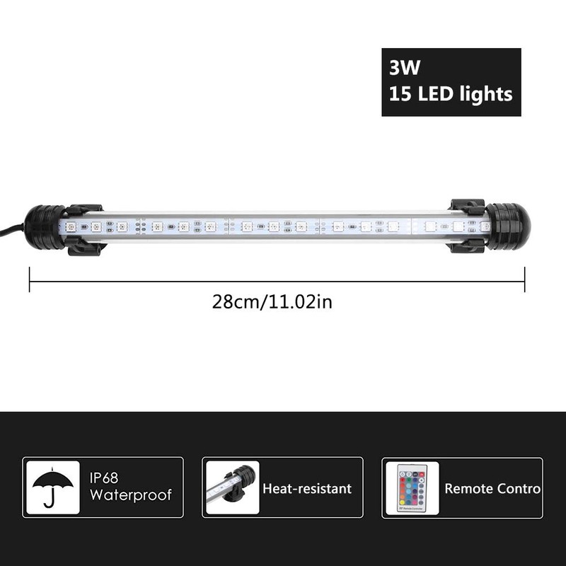 Lighting for Aquarium LED Aquarium Light Colourful Waterproof Remote Control