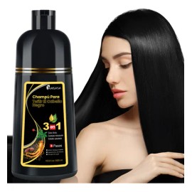 Shampoo Tinte Cubre Canas Contiene Extracto De Ginseng 500ml
