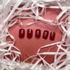 ONPRESS 24 Uñas Postizas Rojas Cortas Cuadradas Autoadhesivas, Sin Pegamento,
