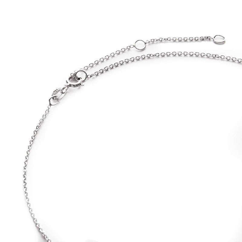 Sterling Silver Side Mini Initial Necklace