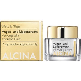 ALCINA Eye and Lip Cream - 3 x 15 ml - Effect & Care - Intensive Lip Care and Eye Care - For Extremely Dry Skin on Eyes and Lips