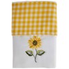 Sunflower Pencil Pleat Headed Kitchen Curtains and Tiebacks, Yellow/White, 46
