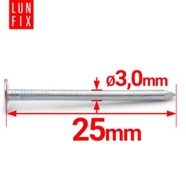 Lun Fix Roofing Felt Nails 3.0 x 25 mm - 0.5 kg Steel Nails Galvanised Comb Tacks Wooden Nails for Roofing Felt Laying Galvanised Construction Nails 25 mm Long Wire Pins Nails Countersunk Head Wood