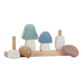 Little Dutch Forest Friends 7230 FSC Wooden Stacking Game Mushrooms