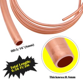 YTKavq Copper Tubing,5/16" OD x 6.56 Ft Refrigeration Copper Tubing for DIY Handicrafts, Jewelry, Crafts and Industry.