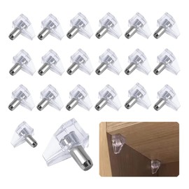 80Pack Shelf Support Pegs, Transparent Plastic Shelf Holder Pins,Bracket Pins, Suitable for Bookshelf, Display Cabinet, Wardrobe, Closet, Bookcase and Cutlery Cabinet