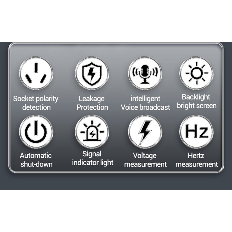 Socket Tester 10A 16A Universal Outlet Detector LCD Backlit Display
