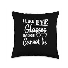 Visionary Eye Care Vibes Funny I Like Eye Glasses and I Cannot Lie an Ophthalmic Tech Throw Pillow, 16x16, Multicolor