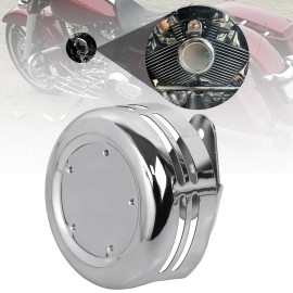 Unbranded Round Chrome Horn Cover For Harley Big Twin Dyna Sportster XL Street Glide FLHX
