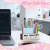 WINOESHE Stainless Steel Pencil Holder with Best Team Ever, Appreciation