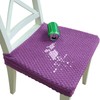 Lawalon Elastic Dining Chair Seat Covers (Purple, Set of 2),