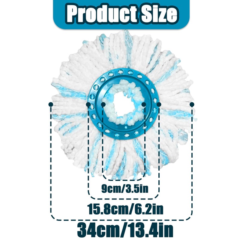 WinGluge Pack of 2 Replacement Heads Compatible with Leifheit Clean