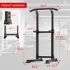 ZENOVA Pull Up Bar Dip Bar Power Tower Workout Dip