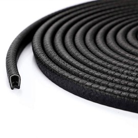 QBUC Car Door Edge Guards,13Ft(4M) Rubber Clip Seal U Shape Edge Trim Guard Protection Car Door Protection Fit for Most Models