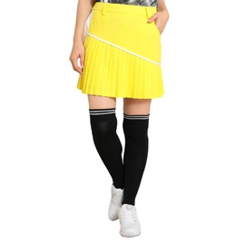 Callaway C24128208 Women's Skirt (Pleated Specification, Water Supply, Quick Drying), Golf, 1060_yellow
