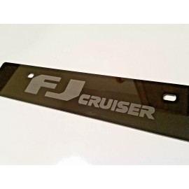 StreetRays [Originals] [SR] Black Front License Plate Delete w/ 'FJ Cruiser' Full Laser Engraved Logo