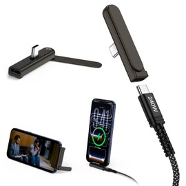 Invisible Holder Charger Cable with Stand,Detachable 240W USB Type C Cable