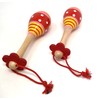 1 x unit. 17 cm miniature maraca. small. pine wood