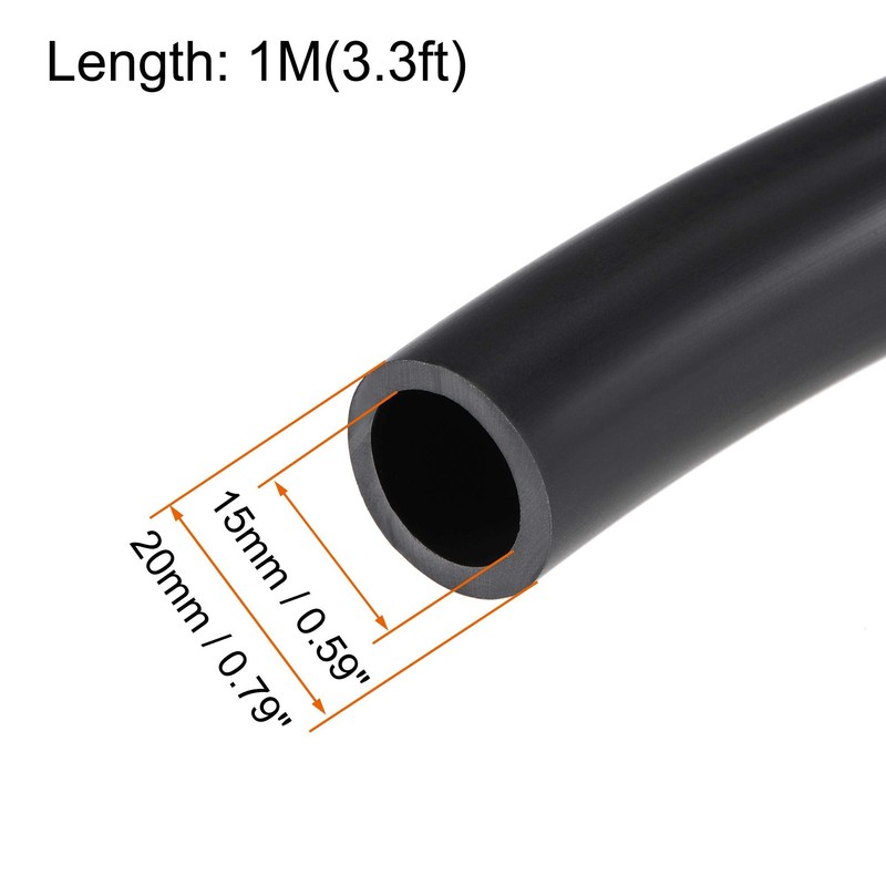 sourcing map Lubricating Oil Hose Water Hose 15 mm Inner