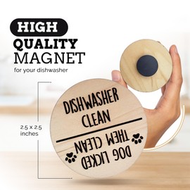 Funny Kitchen Gadgets Clean and Dirty Sign for Dishwasher, Apartment Essentials for First Apartment Must Haves, Funny Clean Dirty Magnet for Dishwasher Clean Dirty Sign, Gadgets for Home, Dog