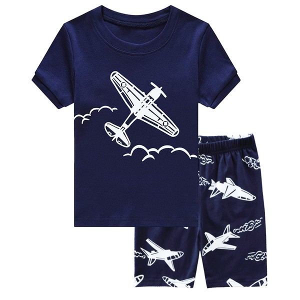 Boy Pajamas Toddler Little Boy Summer Short Sleeves Cotton Sleepwear