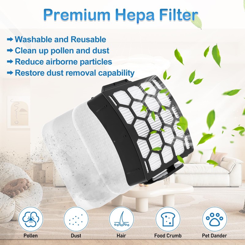 LA702 LA700 LA555 Brush Roller Filter Replacement Compatible with Shark
