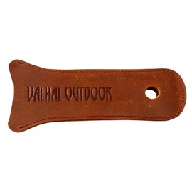 Valhal Outdoor - Skillet Sleeve - Steel Sleeve/Grip Protection - Real Leather - With Hole for Hanging - VH.Sleeve