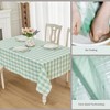 Rectangular Checkered Tablecloth Waterproof Yarn-dyed Cotton Blend Wipeclean Washable Plaid